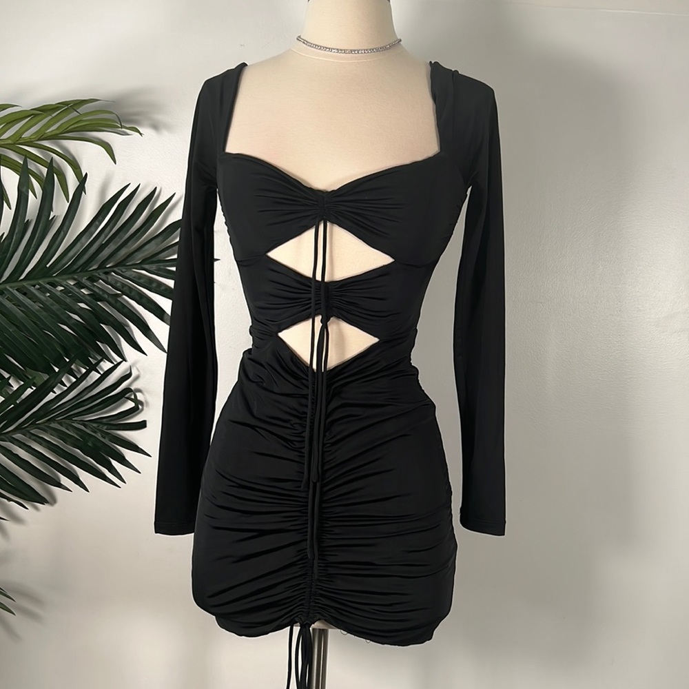 Black Cutout Mini Dress
